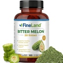 FineLand Bitter Melon 25:1 Extrait 12 500mg Strength, 10% Bitter Principles, 160 Capsules végétaliennes, soutient la santé digestive, l'extrait 25X normalisé et concentré, non-OGM fabriqué aux États-Unis