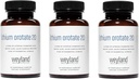 Orotate de lithium 20mg (3 bouteilles), 180 capsules végétariennes