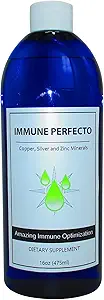 Immune Perfecto - Trace de particules atomiques Minéraux d'argent colloïdal, de cuivre et de zinc - Parfait sur demande Support métabolique - 16 oz (475 ml)...