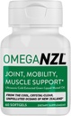 Supplément de soutien de joint oméga-3 original, meilleur soulagement des muscles naturels, huile de moules lipées vert, 60 softgels, sans arrière-goût de poisson