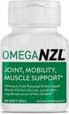 Supplément de soutien de joint oméga-3 original, meilleur soulagement des muscles naturels, huile de moules lipées vert, 60 softgels, sans arrière-goût de poisson
