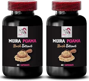 Lifestyle Companion - Muira PUAMA BARK Extract - Power Surge, Natural Energy Boost, Balanced Boost, Adventure Readiness, Herbal Drive Activation, Energyizing Plant Power 2 Bouteilles 120 Capsules