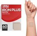 Veru Wellness Iron Plus Daily Patch - Soutien du déficit en fer - Niveaux sanguins et énergie (60 jours)