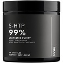 Toniiq Capsules 5HTP ultra-haute résistance - 99%+ Hautement purifié et biodisponible - 12:1 Extrait concentré - 200mg - 90 Capsules de Véggie