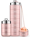Mossime Metal Travel Pill Organizer, Portable 7 jours Vitamine Organizer Stackable, Imperméable 1 fois par jour Pill Box, Grand contenant de pilule, organisateur de médicaments quotidiens pour la vitamine, huile de poisson, supplément
