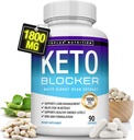 Toplux Keto Blocker Pills White Kidney Bean Extract - 1800 mg Ketose naturelle, soutenir le régime Keto, pour hommes femmes, 90 capsules, supplément