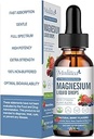 Magnésium Glycinat goutte liquide - Supplément triple absorption pour soutenir les nerfs, le sommeil, le calme, le cœur, les muscles * -Sans sucre avec potassium, L-Theanine, la mousse de mer,Vitamine B,C,D3, K2-1Pack
