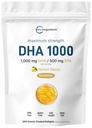 Omega 3 Huile de poisson Suppléments DHA 1000mg avec EPA 500mg, 200 Softgels – Lemon Aromatisé, Burpless (Enteric Coated)