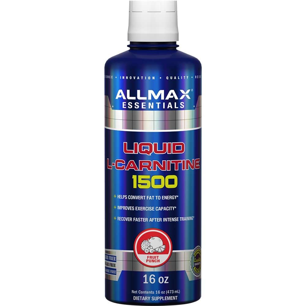 ALLMAX Nutrition Liquide L-Carnitine 1500 + Vitamine B5, 16 oz / 473 ml (Fruit Punch)