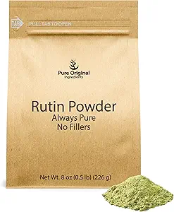PURE ORIGINAL INGRÉDIENTS Poudre de rutine (8 oz) Toujours pure, aucun additif ou remplissage, laboratoire vérifié