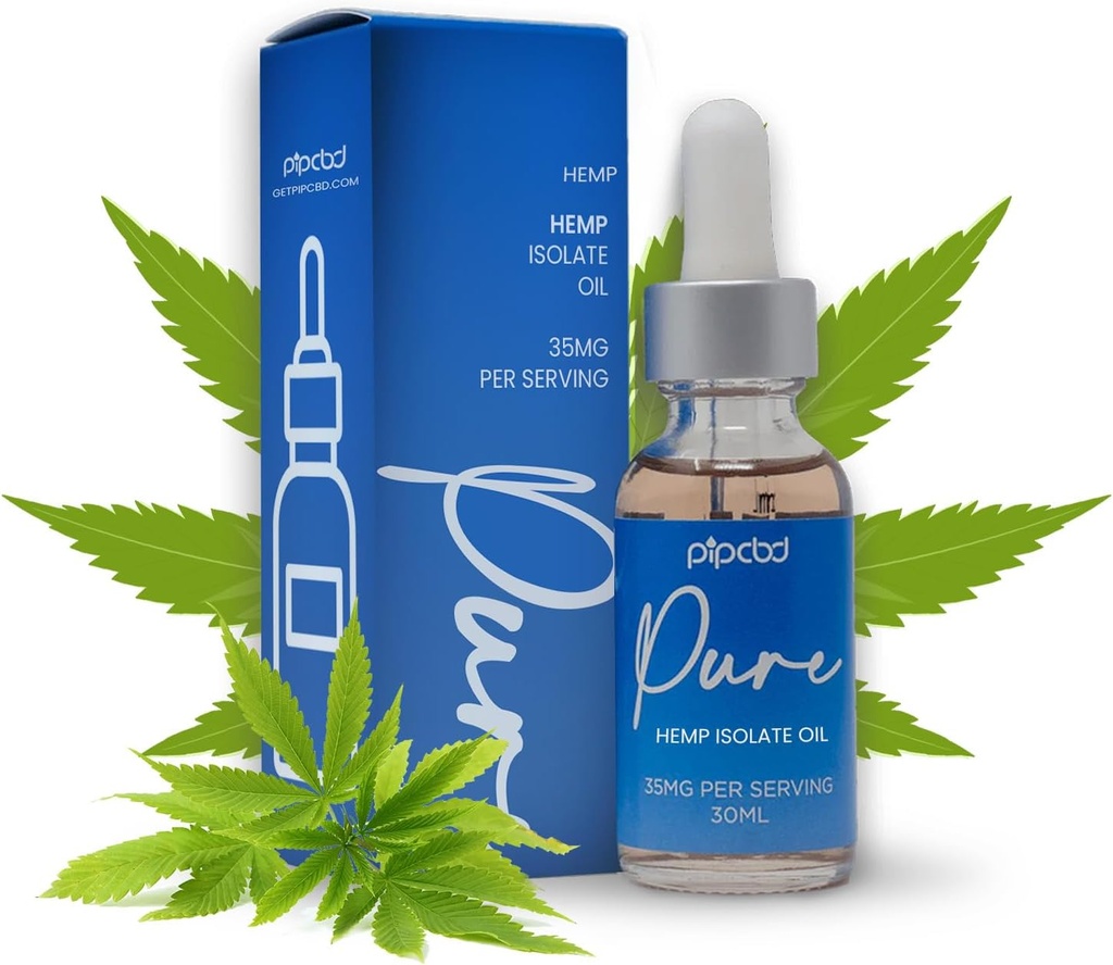 Huile isolate de chanvre pur – Extrait de chanvre biologique à l'huile de noix de coco pour le soutien quotidien du bien-être – Formule Vegan, sans gluten, testée en laboratoire