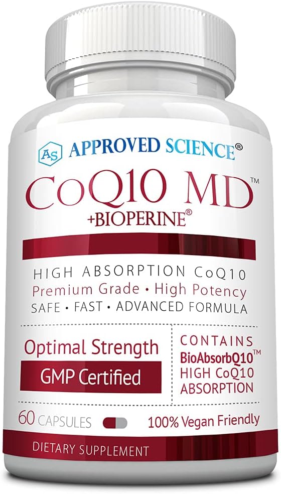 Science® CoQ10 MD - Extra Strength 300mg Pure CoQ10 avec BioPerine® pour l'absorption plus rapide - Support optimal – 60 Capsules Vegan