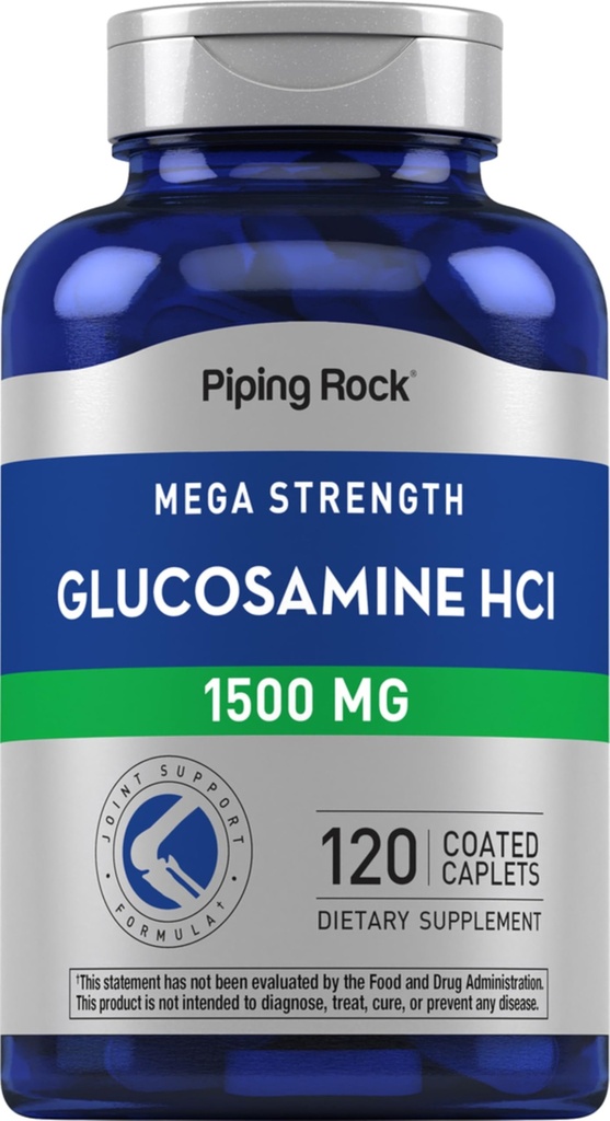 Piping Rock Glucosamine HCL 1500mg.120 Caplets Mega Strength.