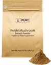 PURE ORIGINAL INGRÉDIENTS Reishi Champignon (8oz) Lingzhi, Supplément traditionnel, Non-OGM, Vérifié en laboratoire