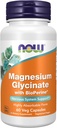 MAINTENANT Aliments Suppléments, Glycinate de magnésium avec BioPerine, 60 Capsules de Veg