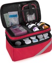 Rangement et organisateur de médicaments Trunab Sac vide, organisateur de bouteille de pilule avec petite poche portable, boîte de premiers soins à domicile pour les médicaments d'urgence, suppléments ou trousses médicales (uniquement pour les sacs)