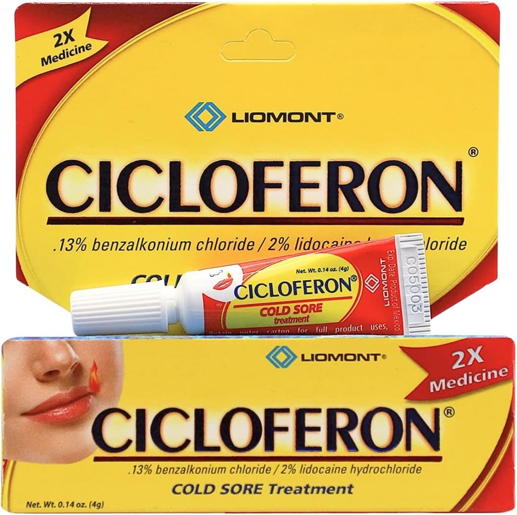 Gel de traitement des plaies froides de Cicloferon, clair, 1 tube de 0,14 Oz (paquet de 1)