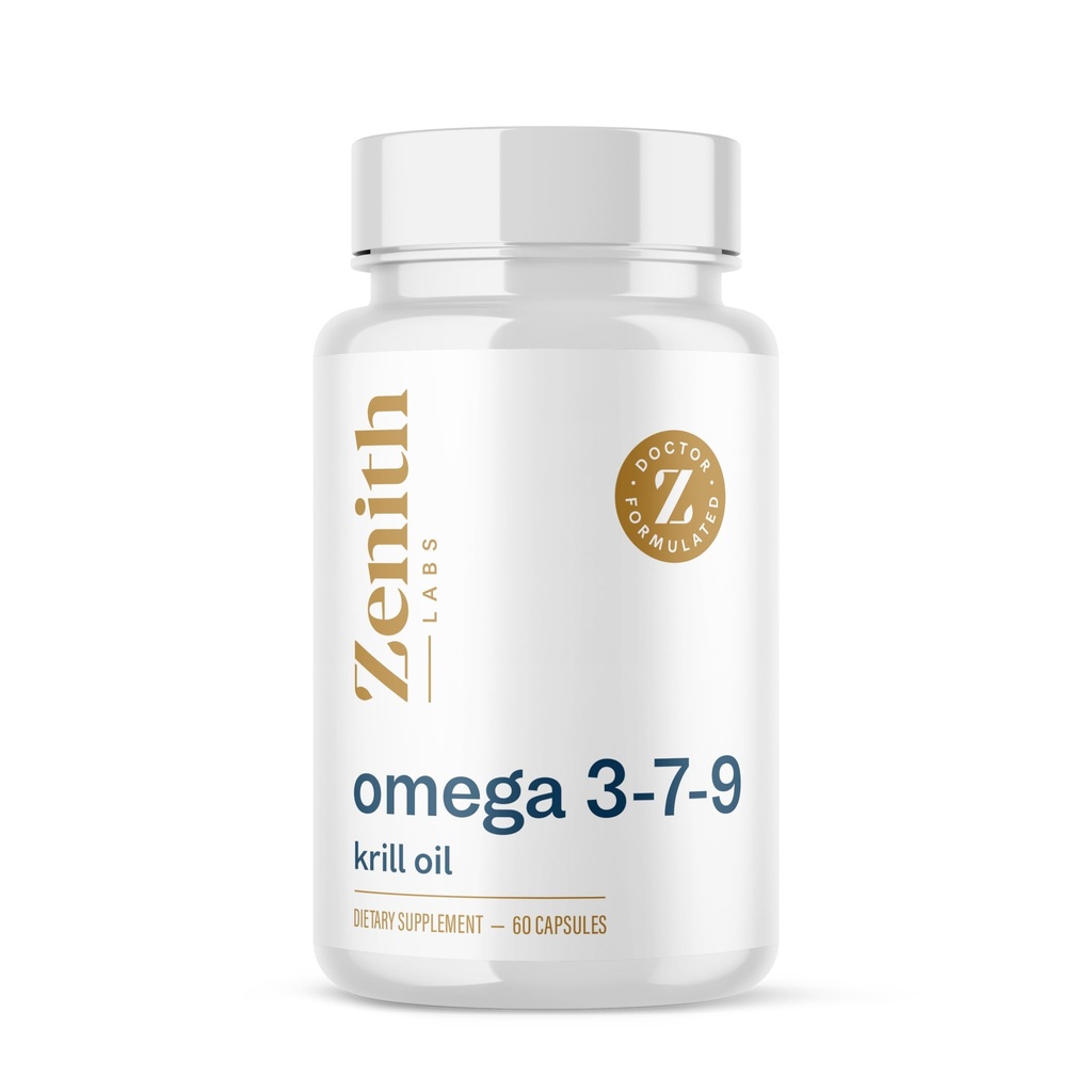 Zenith Labs Omega 379 avec Krill - Combine EPA, DHA, Omega-7 et Omega-9 - Comprend l'huile de Krill pour l'absorption maximale