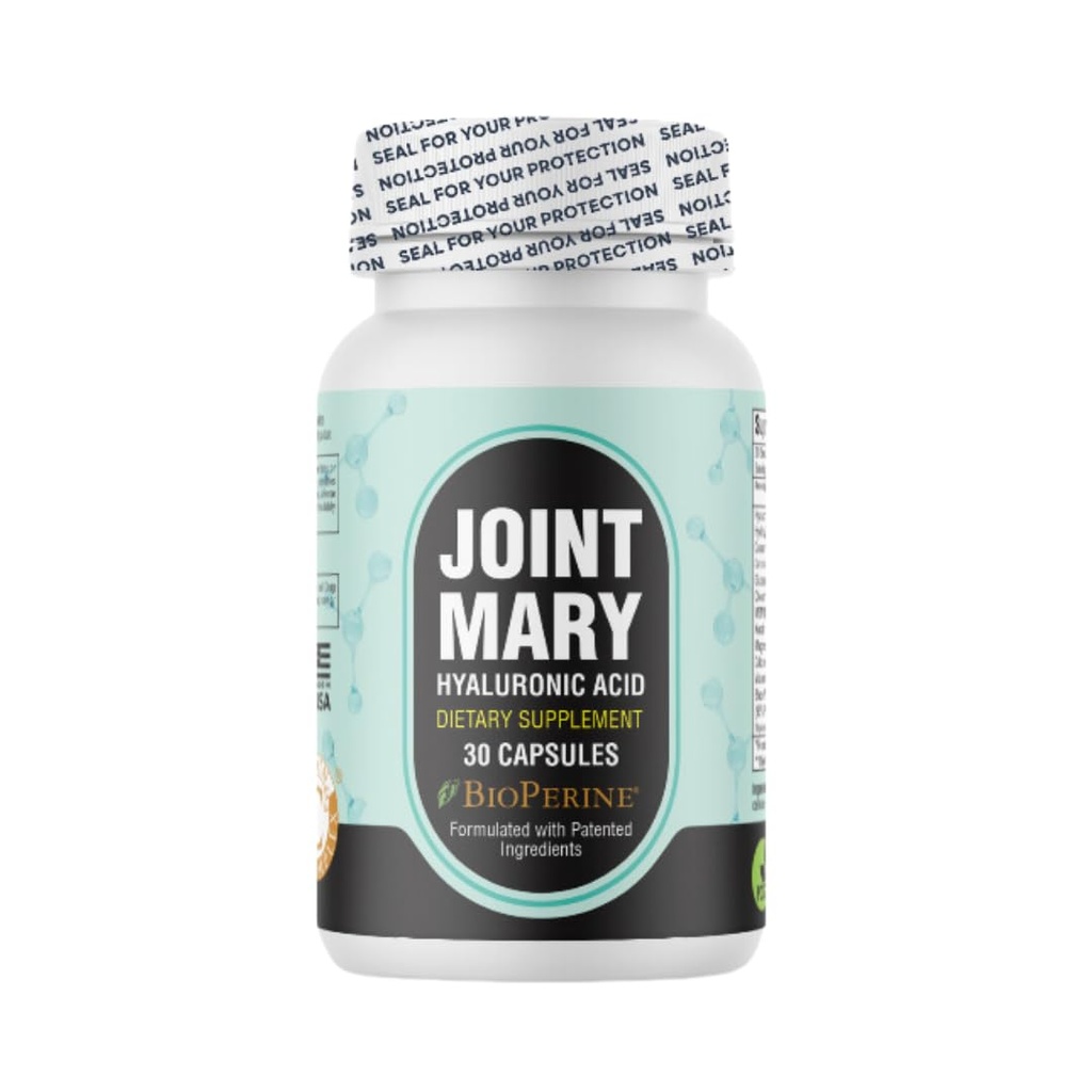 Supplément à l'acide hyaluronique – Support articulaire avancé avec collagène hydrolysé, curcuma, glucosamine, MSM, vitamine C – 30 capsules