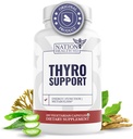 Thyro Support - Supplément Thyroïde avec Sélénium, Bladderwrack et Zinc - Santé Thyroïde pour les femmes et les hommes - Vegan, non OGM, sans gluten - 120 capsules