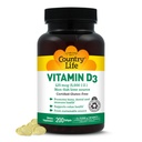 Pays Vie Vitamine D3 5000 UI pour la santé immunitaire et osseuse, l'absorption de calcium et la santé des colonies - Source durable de Lanolin, disponible en différentes forces
