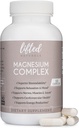 Complexe de magnésium - Lifted Naturals Supplément de magnésium avec/ Bisglycinate, Malate, Taurate - 120 Capsules - Biodisponible Formule de magnésium pour l'humeur, le sommeil, le soutien énergétique*