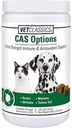 Vet Classics CAS Options Extra Strength Immune Support pour chiens, chats – Supplément santé pour animaux de compagnie, soin antioxydant pour chiens – Extra-Strength Dog Complement Formula – 120 Soft Chews