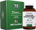PRISTINE'S Creatine Capsules monohydratées pour femmes et hommes - NSF Certified 75 Day Supplement de soutien à la croissance musculaire 3G - Soutien à la performance cognitive et athlétique - Récupération améliorée