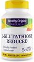 Origines saines L-glutathion 500 mg (Sétria, non-OGM, sans gluten, antioxydant, soutien immunitaire, soutien de la peau), 60 capsules de légumes