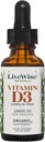 LiveWise Naturals Vitamine biologique D3 gouttes liquides, végétalien, non-OGM, à base végétale, 200 UI par goutte, soutient la santé immunitaire, osseuse et de l'humeur, facile à absorber, dans l'huile MCT 1000 UI