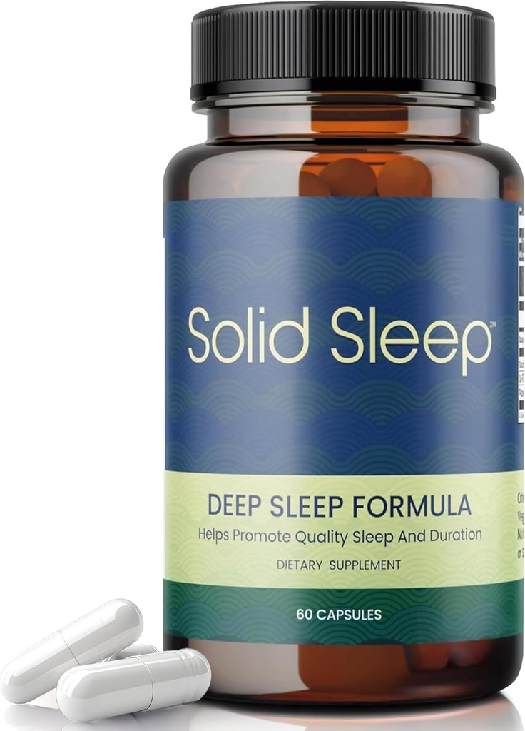 Formule de sommeil profond, aide naturelle au sommeil sans mélatonine, bisglycinate de magnésium, L. Theanine, Inositol, pilules de sommeil pour adultes, 60 capsules végétaliennes