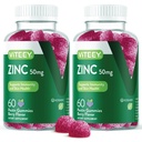 VITEEY Gommies de zinc pour les hommes et les femmes - Suppléments de zinc 50mg - Immune Boost & Skin Health - Vegan, sans gluten - 120 Compte