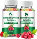 Glycinat de magnésium pour les adultes et les enfants, 2 emballages Glycinat de magnésium pour le sommeil, Glycinat de magnésium 400mg, anti-stress et soulagement musculaire, supplément de potassium de magnésium