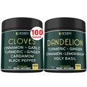Herbpy Bundle 7in1 Clove Supplement 755mg/serving (100 Capsules) & 6in1 Dandelion Root Supplement 750mg/serving (100 Capsules)