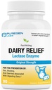 Puregen Labs Dairy Relief Natural Fast Acting Lactase Enzyme 3000 FCC, Lactose Intolérance Pills 90 Caplets