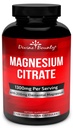 Capsules de citrate de magnésium pur - 1300mg Supplément de magnésium avec Magnésium élémentaire - 120 Capsules végétariennes
