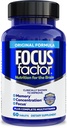 Focus Factor Nutrition for The Brain, Improved Memory & Concentration Brain Supplement, Complete Multivitamin with Vitamins B6, B12, D, Bacopa Monnieri & Tyrosine, 60 Count