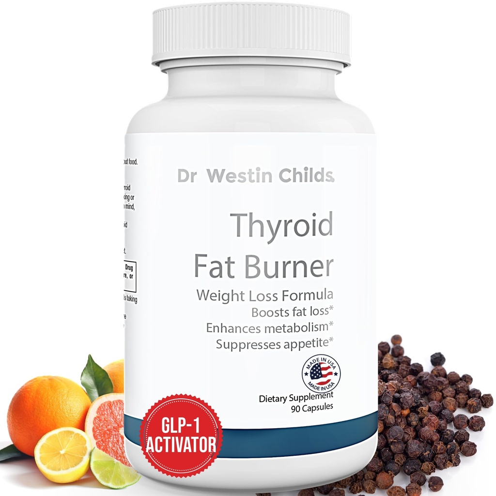 Dr. Westin Childs Thyroïde Fat Burner - Fast Acting Thermogen Weight Loss Supplément pour les femmes avec hypothyroïdie, Hashimoto's & Hyperthyroidism pour la taille Trimming, Bloating, 30 portions