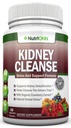 KIDNEY CLEANSE - Détox et support pour les urines, les peaux et les reins - Toute la formule de supplément naturel à base de plantes avec canneberge biologique, Astragalus, Turmeric, Goldenrod, Gravel Root, Juniper et plus