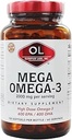 Laboratoires olympiques Mega Omega-3 Huiles de poisson 120 Comte Softgel