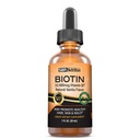 MAX Absorption Biotine gouttes liquides, 10000mcg de biotine par service, 60 portions, pas de conservateurs artificiels, végétalien amical, soutient la croissance des cheveux sains, les ongles forts et la peau Glowing, fabriqués aux États-Unis