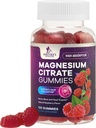 Supplément de Gummée de Citrate de Magnésium - Haute Absorption, Supplément de Gummée de Magnésium Vegan pour Adultes et Enfants, Suppléments de Gummée de Citrate de Magnésio pour Muscle, Nerve, Bone et Heart Support - 120 Gummées
