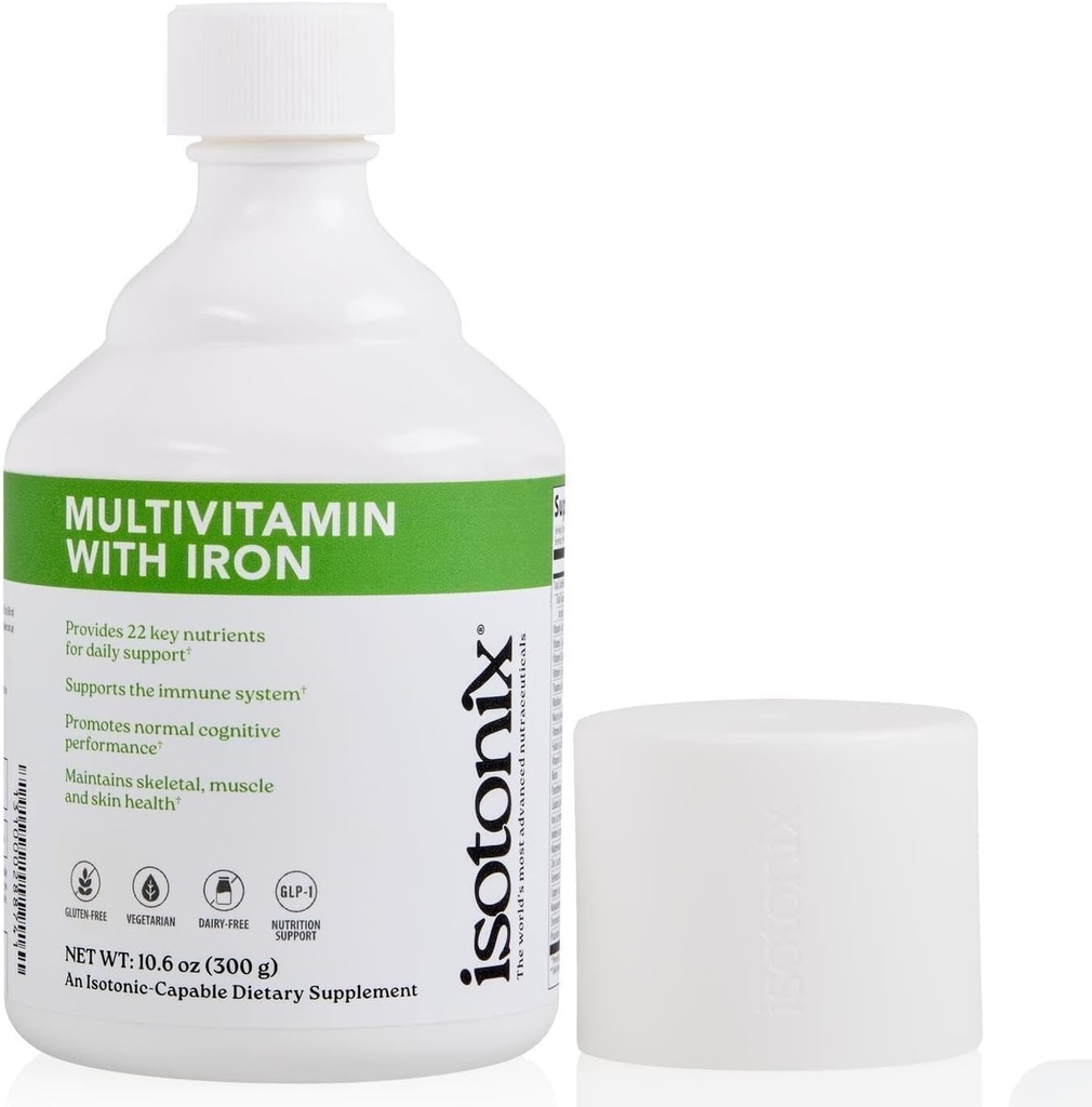 Isotonix Multivitamine avec fer - Supports Système immunitaire, clarté mentale, os santé et énergie - Idéal pour les hommes, les femmes - sans gluten, non-OGM - 90 portions
