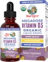 MaryRuth Organics Vitamine D3 Liquid Drops (Mégadose 4000 UI) USDA Liquid Vitamine D Spray biologique pour adultes et enfants (Support immunitaire et santé des os) Végétaux Sans gluten (non-OGM) 30 portions