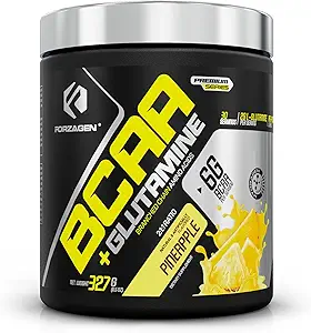Forzagen BCAAS Amino Acides Poudre avec Glutamine BCAA Poudre, Suppléments d'acides aminés à chaîne ramifiée Poudre, BCAA Lean Energy Pre Workout - Post Workout Muscle Recovery Poudre, 30 portions