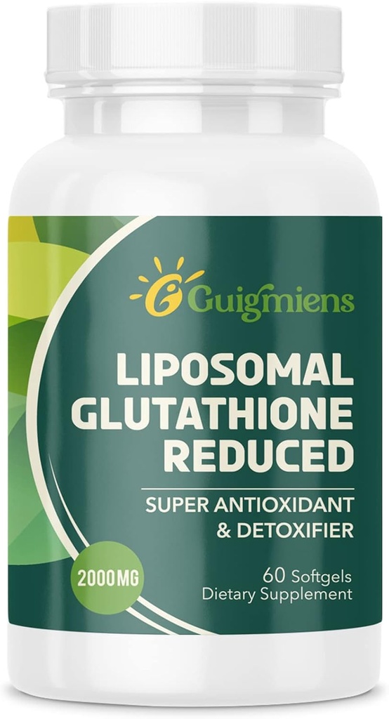 Liposomal Glutathione 2000 MG, Superior Absorption, Glutathione Supplement with Hyaluronic Acid + Collagen Peptide + Resveratrol, Powerful Antioxidant, Health Aging, 60 Count