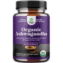 Suppléments bio Ashwagandha haute résistance - Comprimés bio Ashwagandha pour le soutien de l'humeur et l'équilibre hormonal pour les femmes et les hommes - Poudre d'extrait de racine avec poivre noir pour une meilleure absorption - 60 Ct