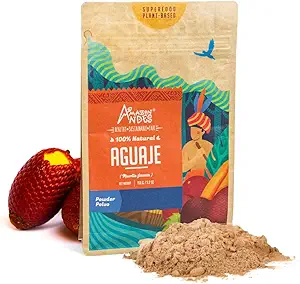   Andes Aguaje Fruit Powder - Buriti Wild Harvested in Peru - Support Menstrual Disorder - Non-GMO Allegen-Free & Vegan - Halal - Contains Phytoestrogens - 5.2 Ounce (40 Servings)