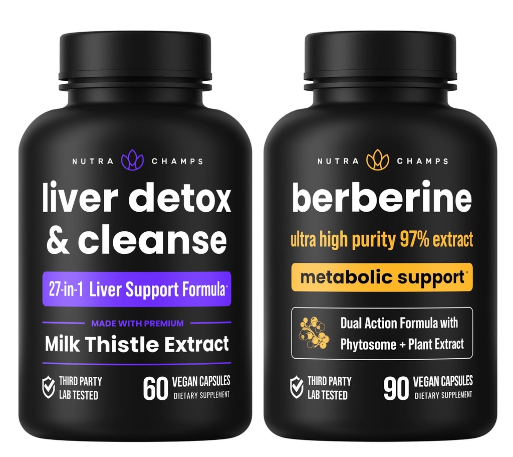NutraChamps Nettoyer le foie et détox Capsules et berbères