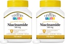 Niacinamide du 21e siècle 500 mg Comprimés à libération prolongée, 110-Count (paquet de 2)